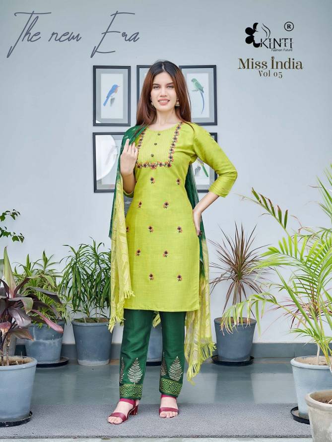 Miss India Vol 5 By Kinti Rayon Readymade Suits Catalog
